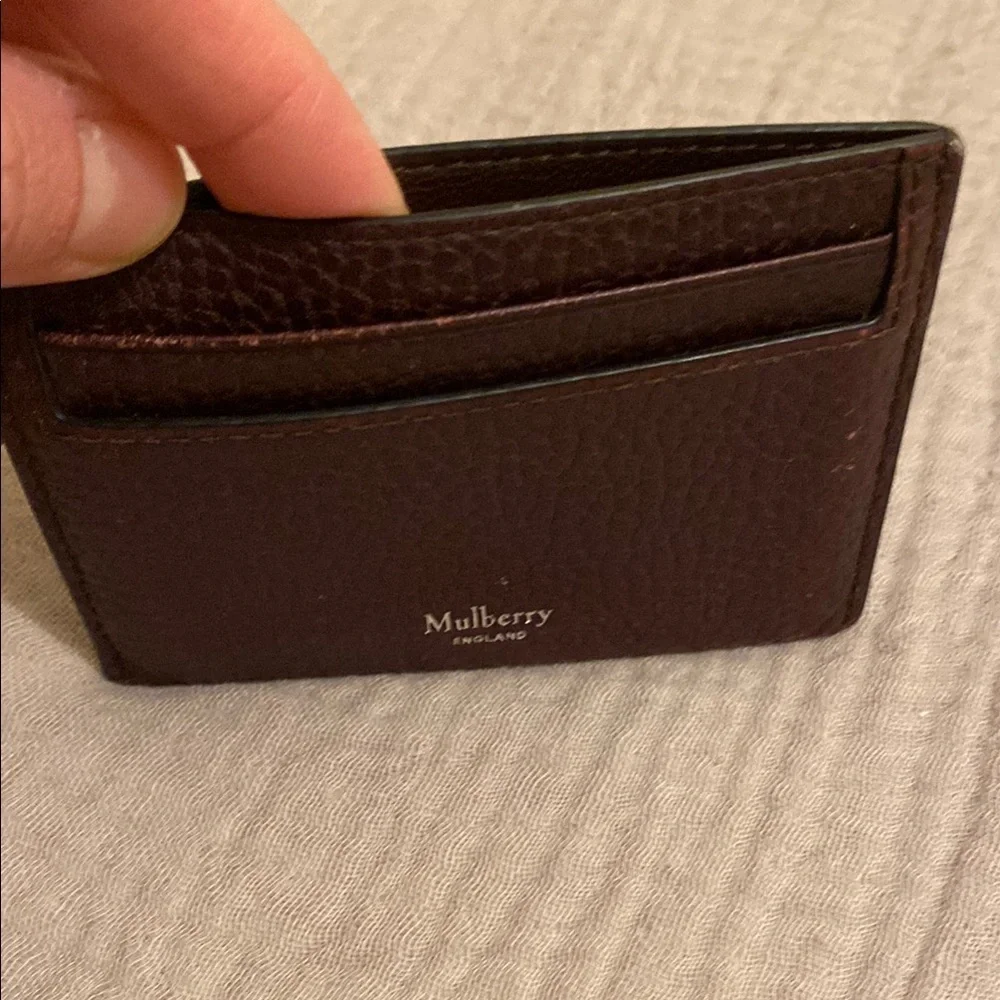 Mulberry Brown Card Holder Luxurious Leather Accessory